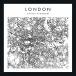 London United Kingdom Minimal Modern Street Map Poster<br><div class="desc">London United Kingdom Minimal Modern Street Map</div>