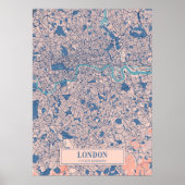 London - Verenigd Koninkrijk Breezy City Map Poster (Voorkant)