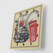 London  vierkante klok (Hoek)