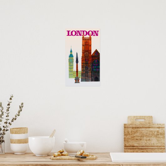 London Vintage poster (Keuken)