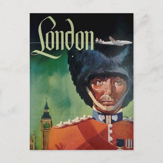 London Vintage Travel Briefkaart (Voorkant)