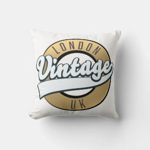 London Vintage UK retro logo. Petanque pet cap Kussen