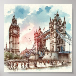 London Wall Art Poster