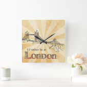 London Wall Clock Vierkante Klok (Huis)