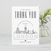 London Wedding | Hartelijk dank + Fotokaart Kaart (Staand voorkant)