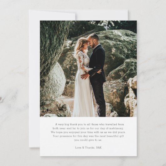 London Wedding | Hartelijk dank + Fotokaart Kaart (Achterkant)