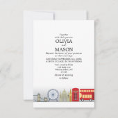 London Wedding Invitation UK Engeland Kaart (Voorkant)