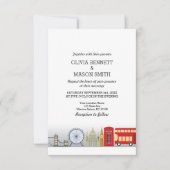 London Wedding Invitation UK Engeland Kaart (Voorkant)