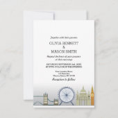 London Wedding Invitation UK Engeland Kaart (Voorkant)
