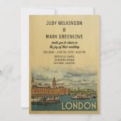 London Wedding Invitation UK Kaart (Voorkant)