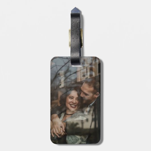 London Wedding Save the Date Bagagelabel (Achterkant verticaal)