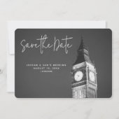 London Wedding Save the Date Big Ben Invitation Kaart (Voorkant)