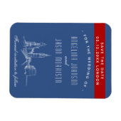 London Wedding Save the Date Invitation Magneet (Horizontaal)