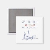London Wedding Save the Date Invitation Magneet (Voorkant / Achterkant)