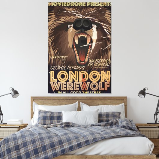 London Werewolf  Movie poster Canvas Afdruk (Insitu (Slaapkamer))