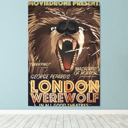 London Werewolf  Movie poster Canvas Afdruk (Insitu (Houten vloer))
