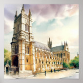 London-Westminster Abbey (B), Waterverf Poster (Voorkant)