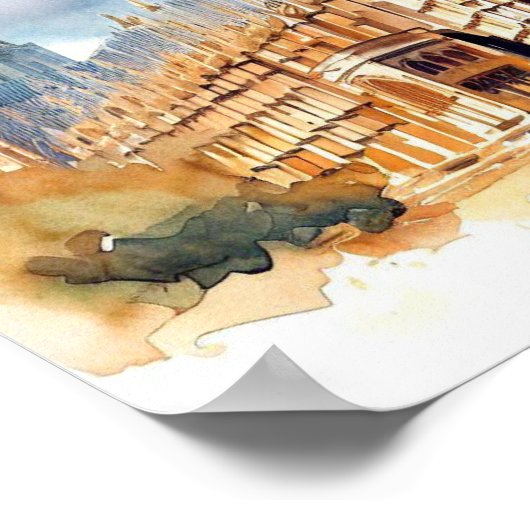 London-Westminster Abbey (C), Waterverf Poster (Hoek)