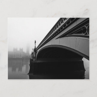 London Westminster Bridge in Thick Fog briefkaart