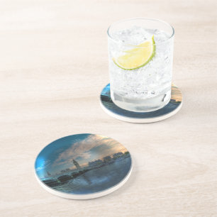 London Westminster Cityscape Photo Ball Zandsteen Onderzetter