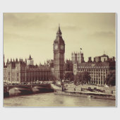 London Westminster met Big Ben en bridge. Cadeaupapier (Vlak)