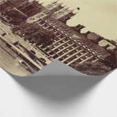 London Westminster met Big Ben en bridge. Cadeaupapier (Hoek)