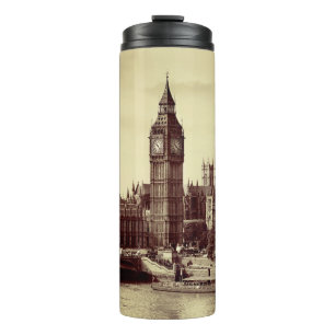 London Westminster met Big Ben en bridge. Thermosbeker