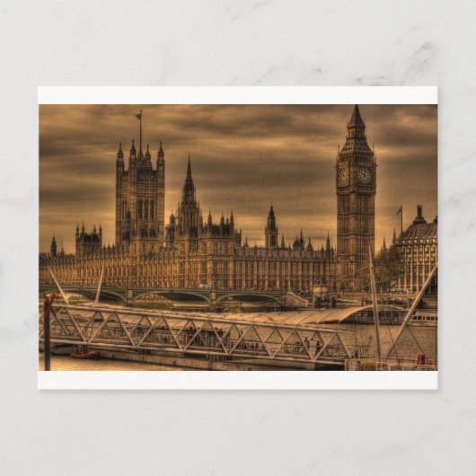 London Westminster Palace & Big Ben Briefkaart (Voorkant)