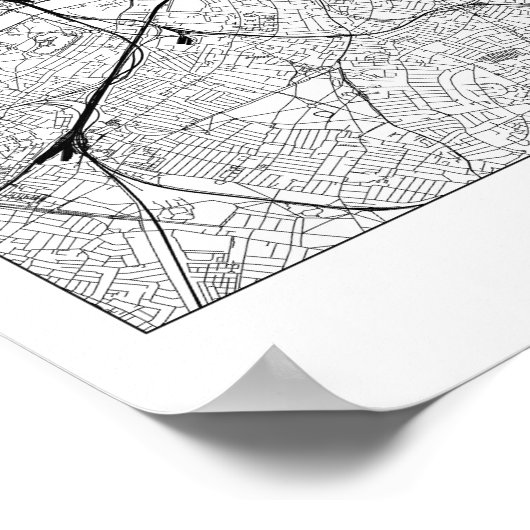 London White Map Poster (Hoek)