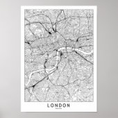 London White Map Poster (Voorkant)
