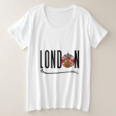 London Women Plus Size T-Shirt (Design voorkant)