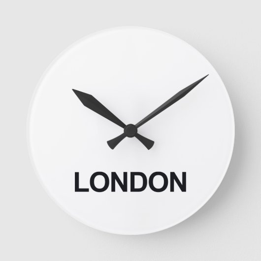 LONDON WORLDWIDE TIMEZONE CLOCK SET RONDE KLOK (Voorkant)