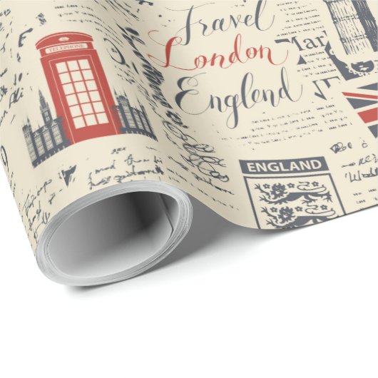  London Wrapping Paper Cadeaupapier (Rol Hoek)
