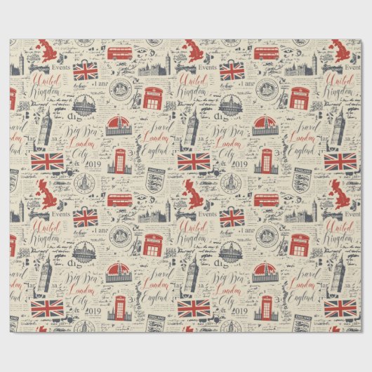  London Wrapping Paper Cadeaupapier (Vlak)