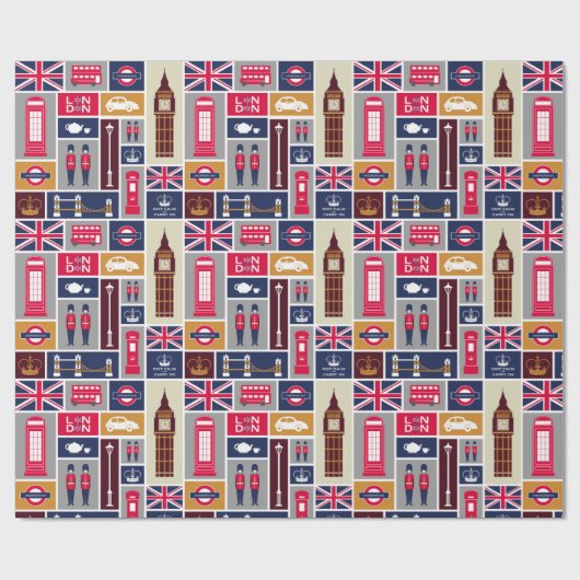London Wrapping Paper Cadeaupapier (Vlak)
