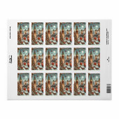 London's Feestelijke Splendor - Levendige Kerstaut Etiket (Full Sheet)