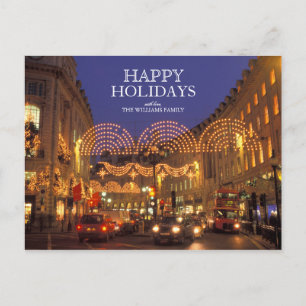 London's Regent Street at Christmastime Feestdagenkaart