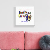Londons Times Cartoon Logo Canvasprint Canvas Afdruk (Insitu (Woonkamer))