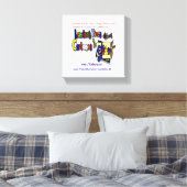 Londons Times Cartoon Logo Canvasprint Canvas Afdruk (Insitu (Slaapkamer))