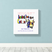 Londons Times Cartoon Logo Canvasprint Canvas Afdruk (Insitu (Houten vloer))