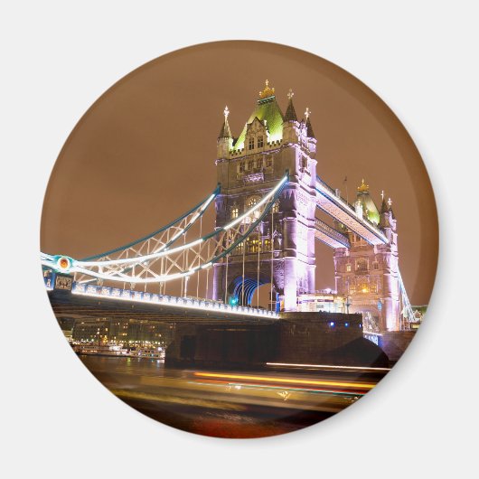 London's Tower Bridge bij nacht Magneet (Voorkant)