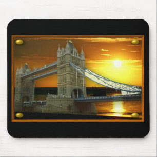 London's Tower Bridge in Fantasy Sunshine Mousepad Muismat