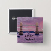 London's Tower Bridge Vierkante Button 5,1 Cm (Voorkant /achterkant)