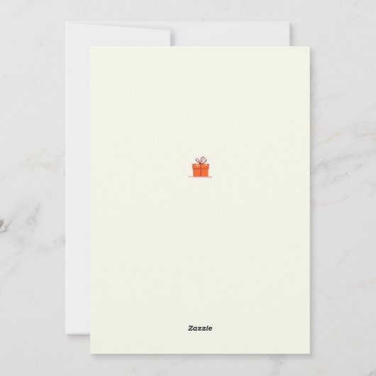 Londonse vos feestdagenkaart (Achterkant)