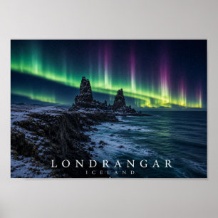 Lóndrangar Basaltkliffen IJsland A4 Poster