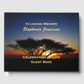 Lone Acacia Tree bij zonsopgang, viering van het l Gastenboek (Voorkant)