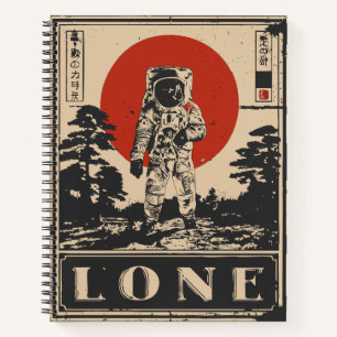 Lone Astronaut Space Explorer Solitude Design Notitieboek