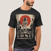 Lone Astronaut Space Explorer Solitude Design T-shirt (Voorkant)