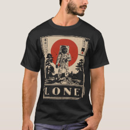 Lone Astronaut Space Explorer Solitude Design T-shirt