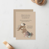 Lone Bird Bereavement Bedankt Notecard (3.5 x 5) Notitiekaartje (Voorkant / Achterkant in situ)